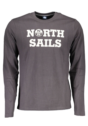 North Sails Elegant Gray Long-Sleeve Cotton Tee - XXL