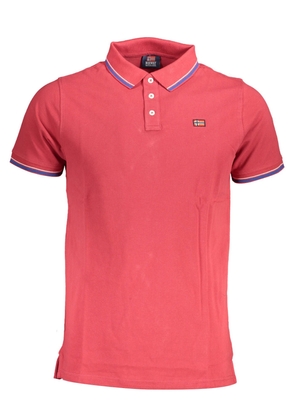 Norway 1963 Chic Contrast Detail Red Polo Shirt - M