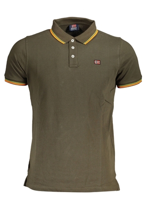 Norway 1963 Chic Green Contrasting Detail Polo Shirt - L