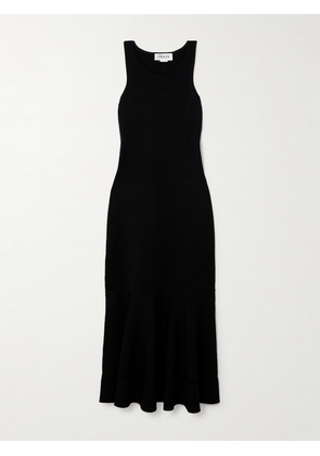 Victoria Beckham - Vb Body Ruffled Stretch-knit Midi Dress - Black - UK 4,UK 6,UK 8,UK 10,UK 12,UK 14,UK 16