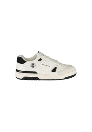 Sergio Tacchini Sleek White Lace-up Sneakers with Contrast Details - EU42/US9