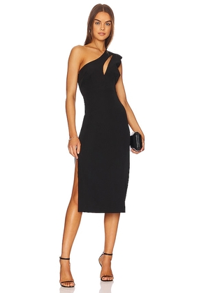 Bardot Aveline One Shoulder Dress in Black. Size 8.