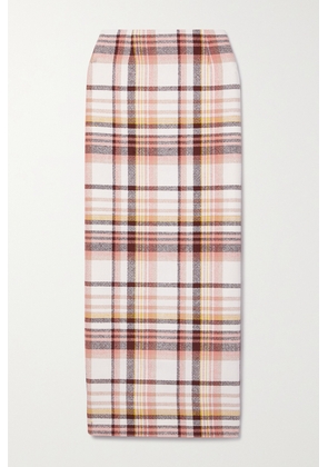 Zimmermann - Matchmaker Checked Linen And Cotton-blend Midi Skirt - Multi - 00,0,1,2,3,4