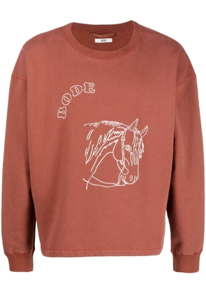 BODE logo-embroidered cotton sweatshirt