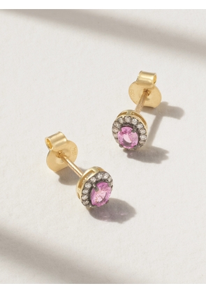 Amrapali London - Rhodium-plated 18-karat Gold, Sapphire And Diamond Earrings - One size