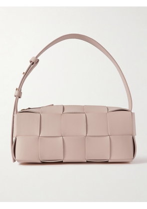 Bottega Veneta - Brick Cassette Small Intrecciato Leather Shoulder Bag - Pink - One size