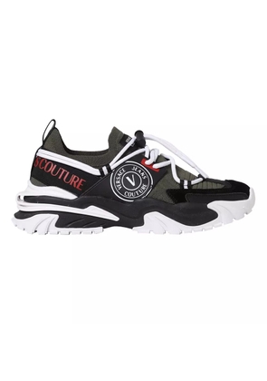 Versace Jeans Army Leather Sneakers with Logo Accents - EU40/US7