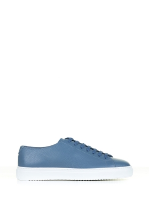 Doucal's Light Blue Leather Sneaker