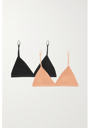 Baserange - + Net Sustain Mississippi Set Of Two Stretch-bamboo Soft-cup Bras - Neutrals - x small,small,medium,large