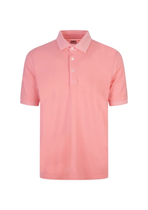 Fedeli Pink Cotton Pique Polo Shirt