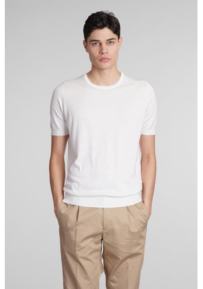 Tagliatore 0205 Josh T-Shirt In White Silk