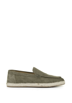Doucal's Olive Suede Slip-On Moccasin
