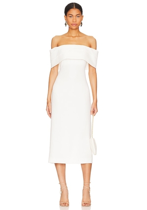 L'Academie Cohen Midi Dress in White. Size XS.