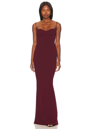 Katie May Yasmin Gown in Wine. Size XL.