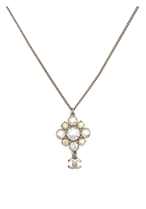 CHANEL Pre-Owned CC crystal-embellished necklace - Silver