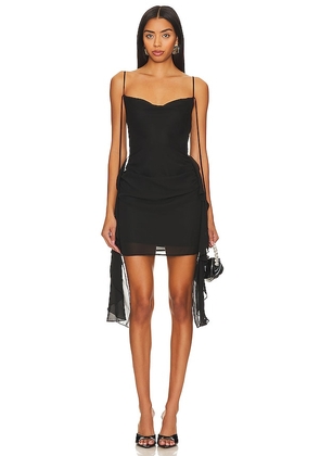 MORE TO COME Greta Mini Dress in Black. Size XS, XXS.