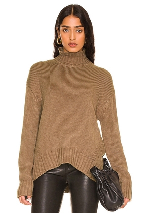 Stitches & Stripes Sola Faux Cashmere Turtleneck in Brown. Size XS.