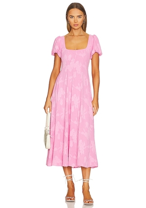 Show Me Your Mumu Mia Midi Dress in Pink. Size M, S.