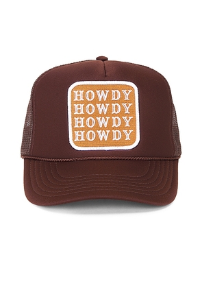 Friday Feelin Howdy Hat in Brown.