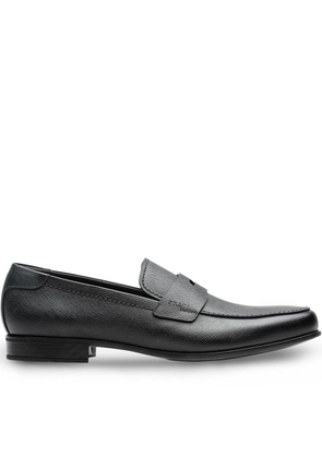 Prada Saffiano classic loafers - Black