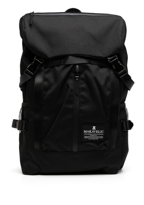 Makavelic logo-patch backpack - Black