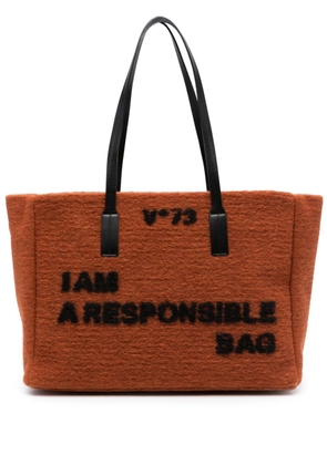 V°73 Responsibility brushed tote bag - Orange