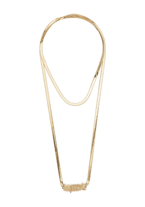 DSQUARED2 logo-plaque polished necklace - Gold