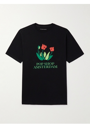 Pop Trading Company - Printed Cotton-Jersey T-Shirt - Men - Black - S