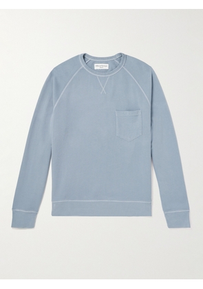 Officine Générale - Chris Cotton-Jersey Sweatshirt - Men - Blue - XS