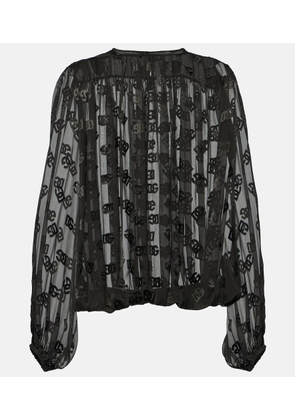 Dolce&Gabbana DG devoré satin blouse