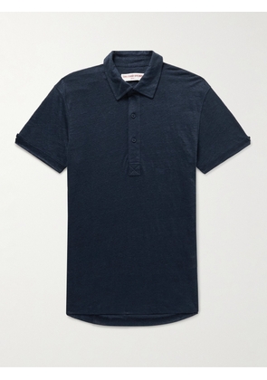 Orlebar Brown - Sebastian Slim-Fit Linen-Jersey Polo Shirt - Men - Blue - S