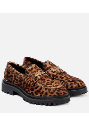 Isabel Marant Frezza leopard-print calf hair loafers