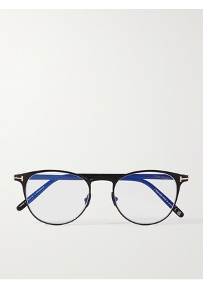 TOM FORD - Round-Frame Titanium Blue Light-Blocking Optical Glasses - Men - Black