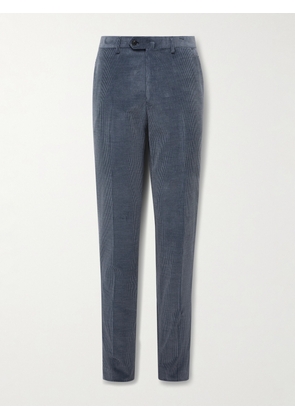 Caruso - Slim-Fit Cotton-Blend Corduroy Suit Trousers - Men - Blue - IT 46