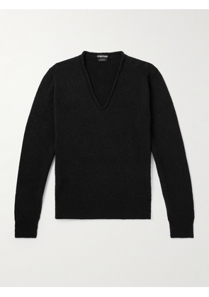 TOM FORD - Slim-Fit Cashmere and Silk-Blend Sweater - Men - Black - IT 46