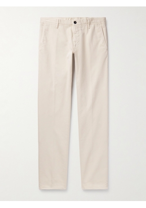 Incotex - Slim-Fit Stretch-Cotton Sateen Trousers - Men - White - UK/US 29