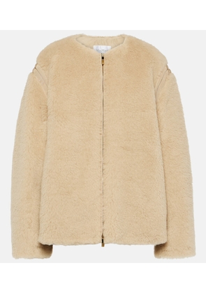 Max Mara Panno alpaca, wool and silk teddy jacket