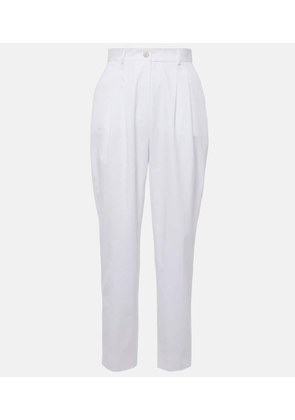 Dolce&Gabbana High-rise cotton straight pants