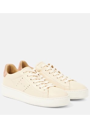 Hogan H672 suede-trimmed leather sneakers