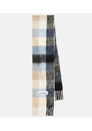 Acne Studios Checked alpaca and wool-blend scarf
