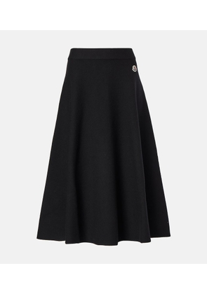 Moncler Wool-blend midi skirt