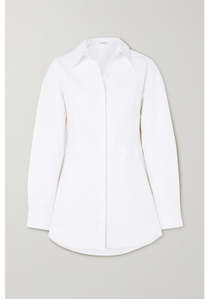 Alaïa - Archetypes Cotton-poplin Mini Shirt Dress - White - FR34,FR36,FR38,FR40,FR42,FR44