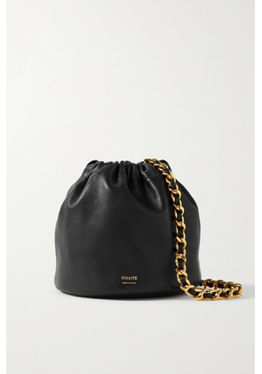 KHAITE - Aria Medium Leather Bucket Bag - Black - One size