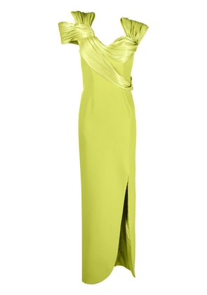 Gaby Charbachy draped-panel long dress - Green