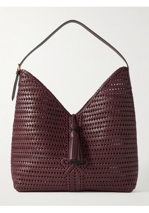 Anya Hindmarch - The Neeson Tasseled Woven Leather Tote - Brown - One size