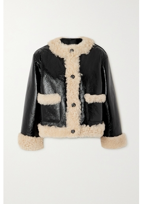 Gucci - Embellished Shearling Jacket - Black - IT38,IT42