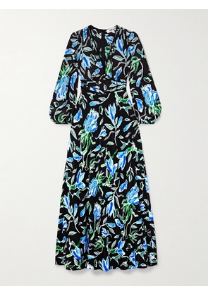 Diane von Furstenberg - Seline Floral-print Crepe De Chine Maxi Dress - Blue - US0,US2,US4,US6,US8,US10,US12,US14