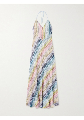 Missoni - Embellished Metallic Crochet-knit Halterneck Maxi Dress - Multi - IT38,IT40,IT42,IT44,IT46