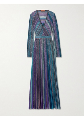 Missoni - Sequined Striped Metallic Crochet-knit Maxi Dress - Multi - IT38,IT40,IT42,IT44,IT46,IT48