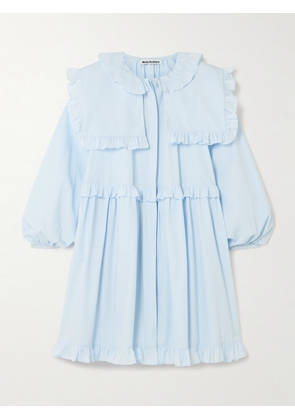 Molly Goddard - Lizzie Ruffled Cotton Mini Dress - Blue - UK 6,UK 8,UK 10,UK 12